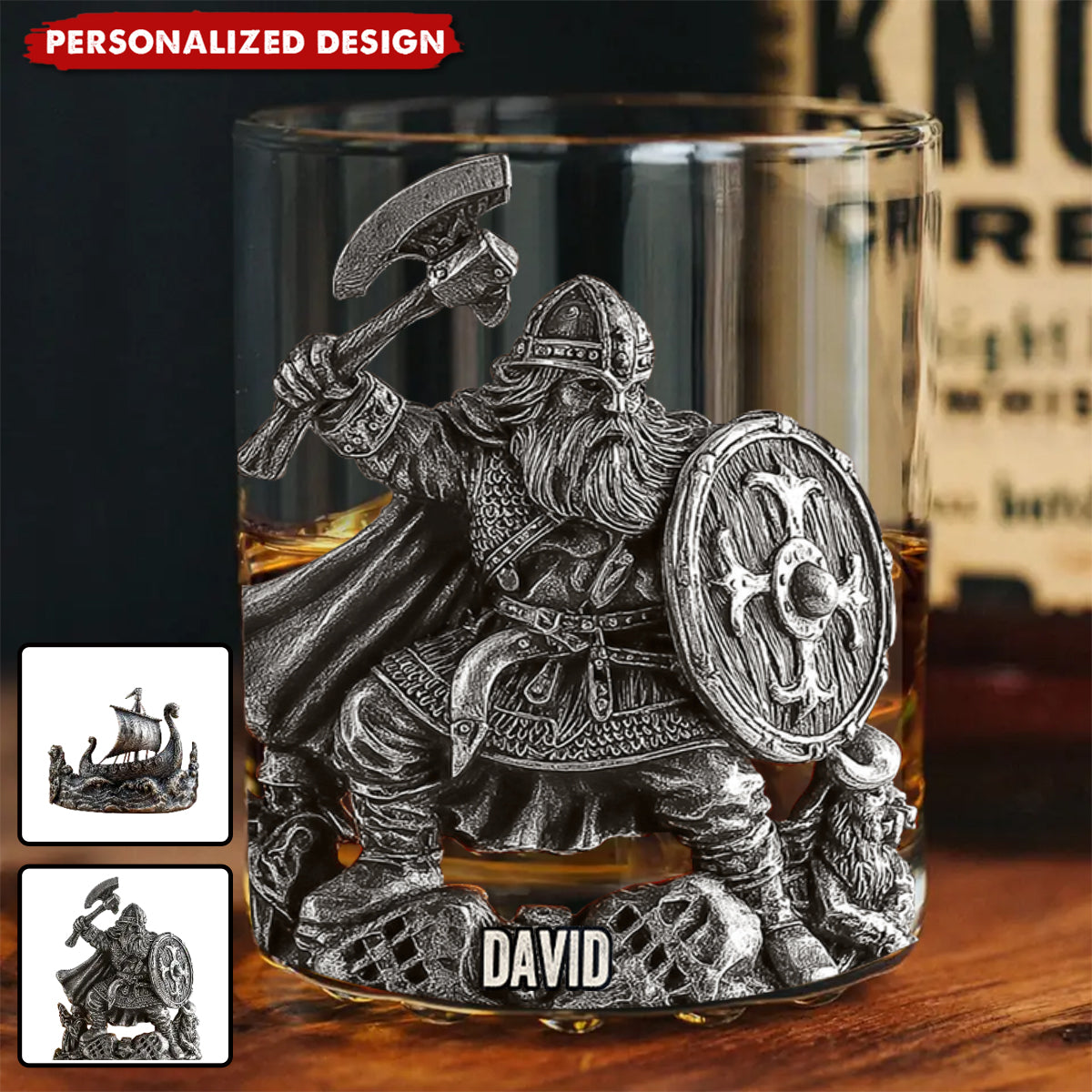 Viking Spirit - Personalized Viking Whiskey Glass