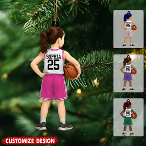 Personalized Kid Basketball Player Ornament - Gift For Basketball Young Lovers  - 2025 New Release