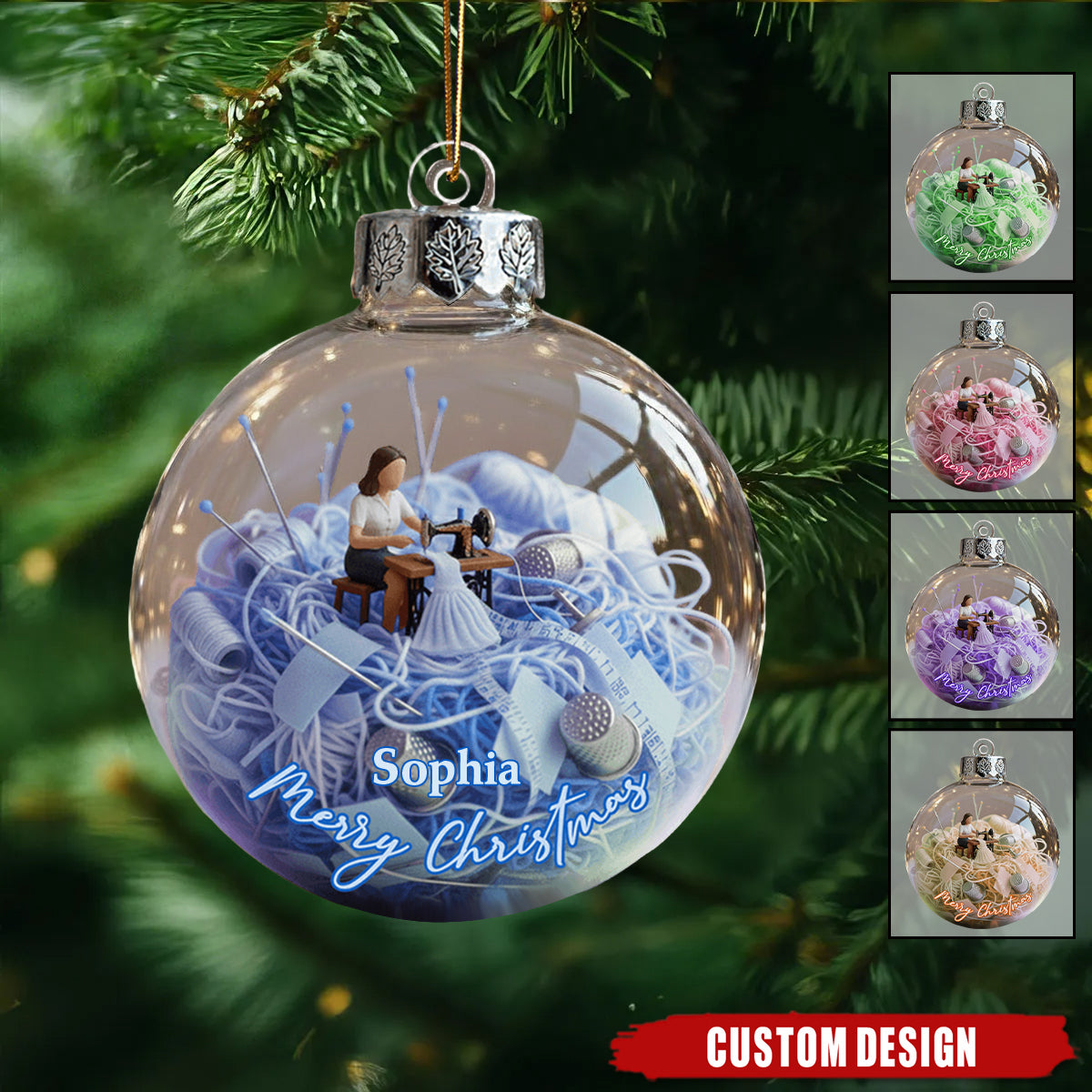 Love Sewing - Personalized Sewing Ornament