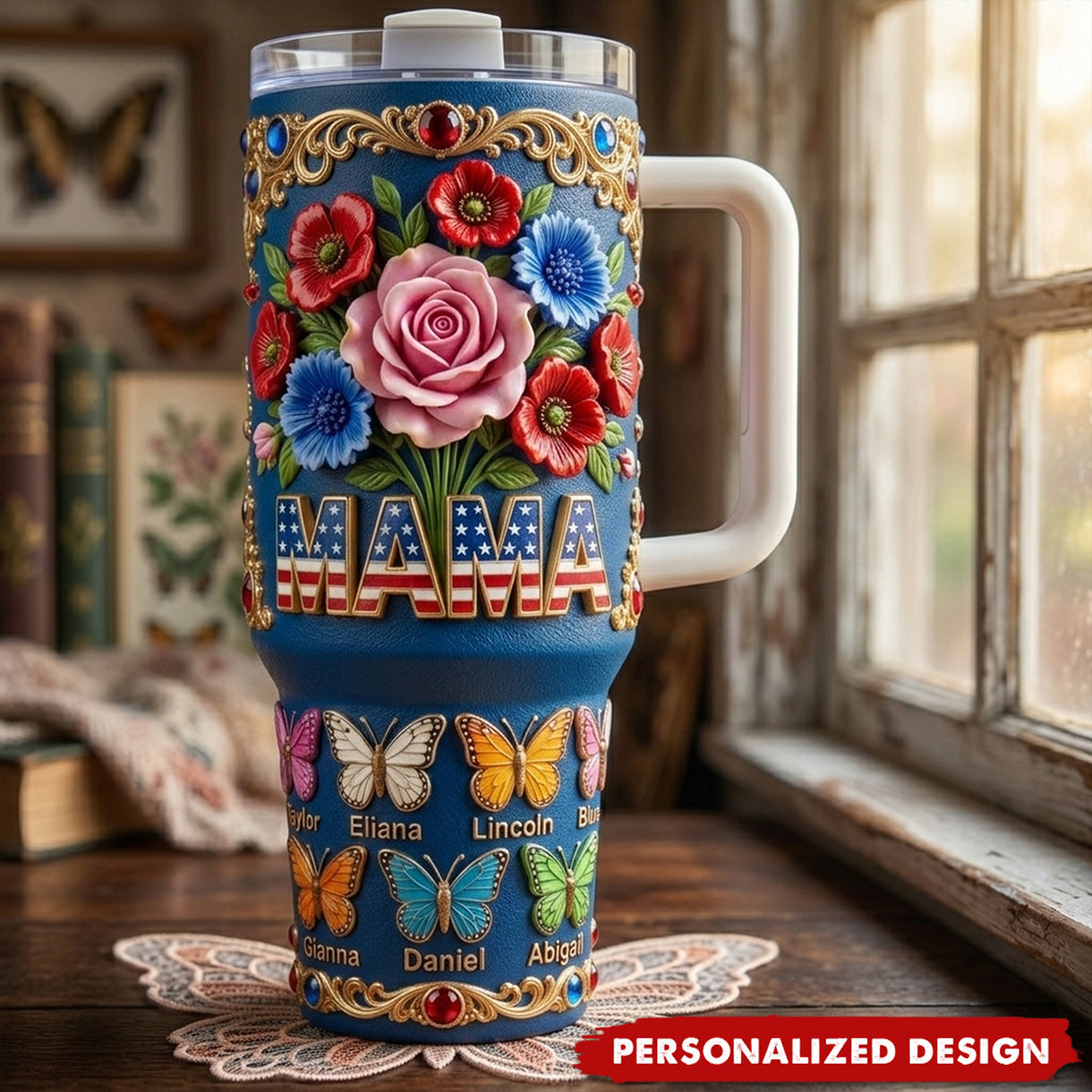 Personalized USA Grandma Mama Tumbler-Gifts For Grandma and Mama