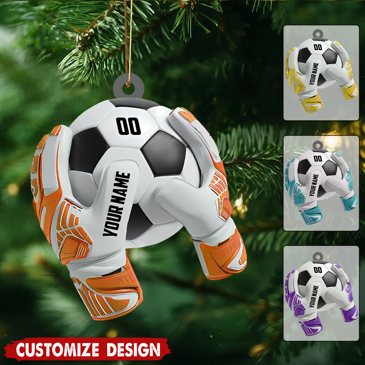 Personalized Soccer Goal Keeper Acrylic Ornament - Gift For Soccer Lovers