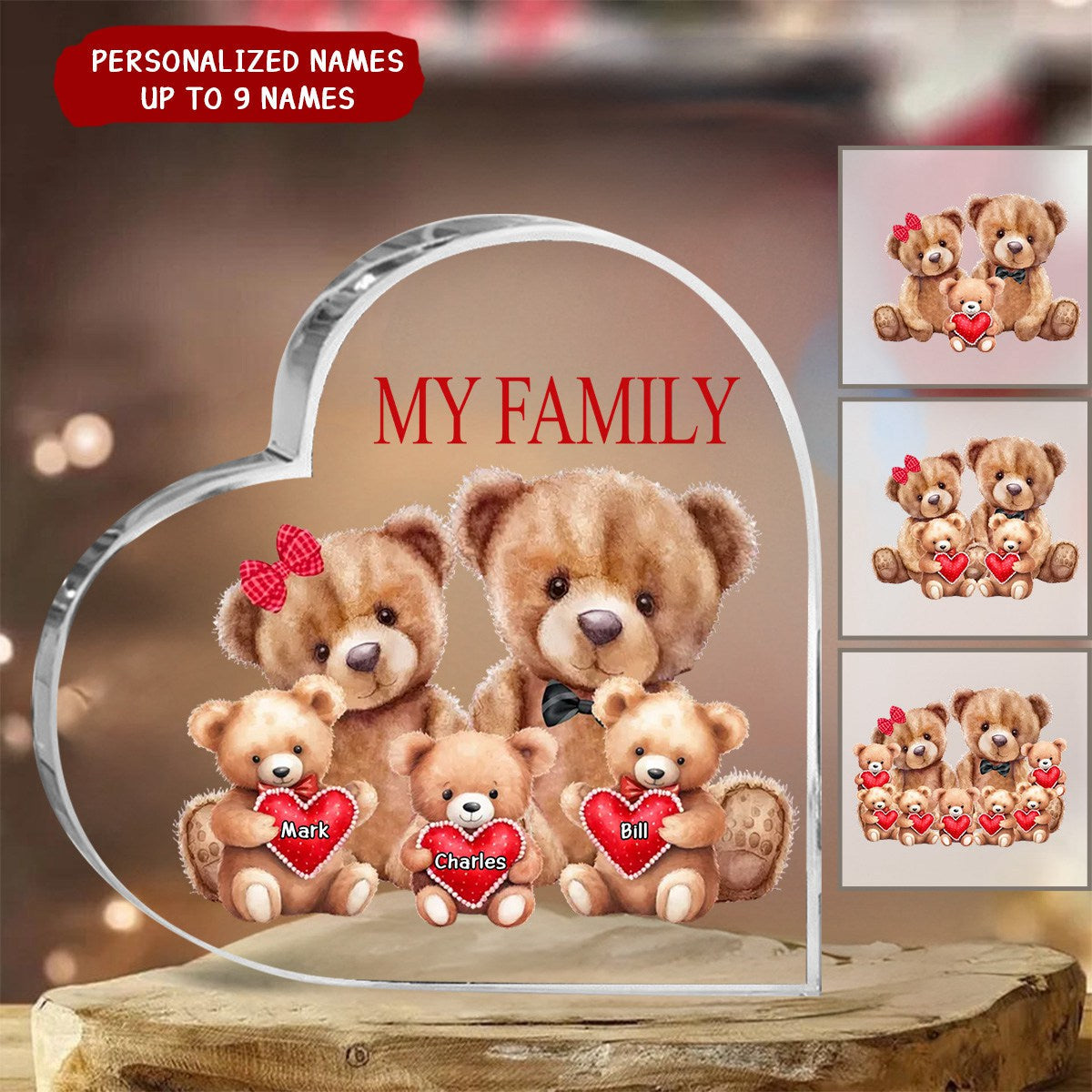 This is Us Bear Family Personalized Acrylic Plaque