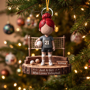Personalized Volleyball Girl Christmas Ornament - Gifts For Volleyball Lovers