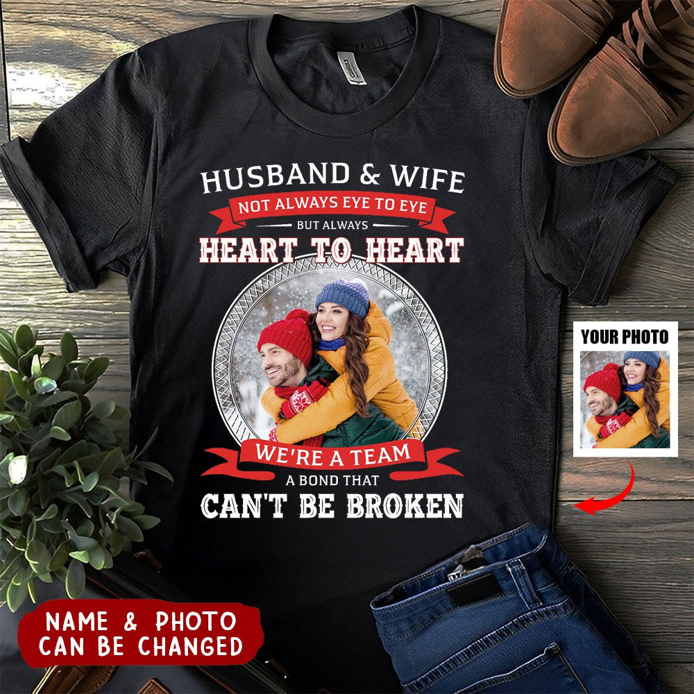 Husband And Wife Not Eye To Eye - Personalized Photo Shirt/Hoodie