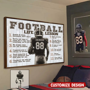 American Football Life Lessons Personalized Poster