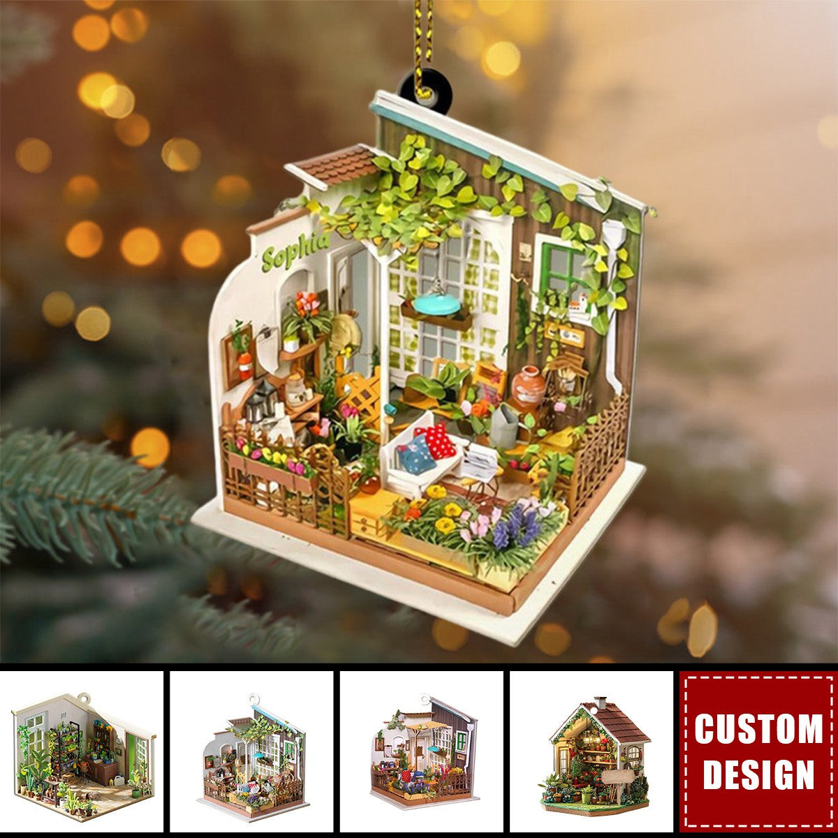 Personalized Garden House Christmas Ornament - Gift For Gardening Lovers - 2024 New Release