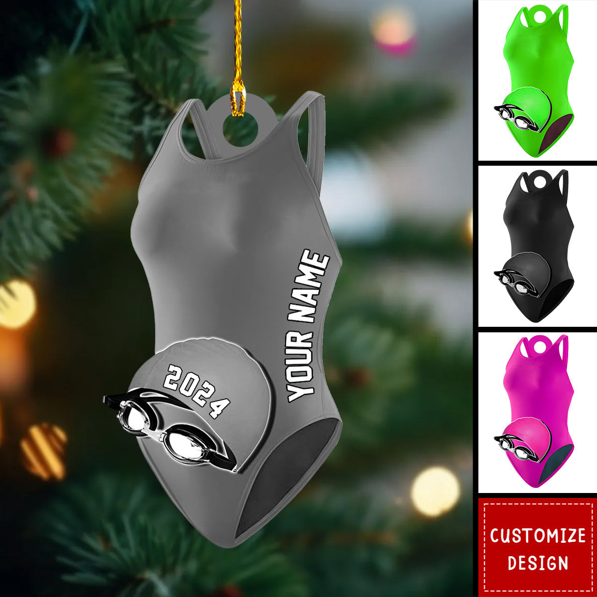 Personalized Swimmer Accessories Ornaments Gift For Swimmer - 2024 New Release