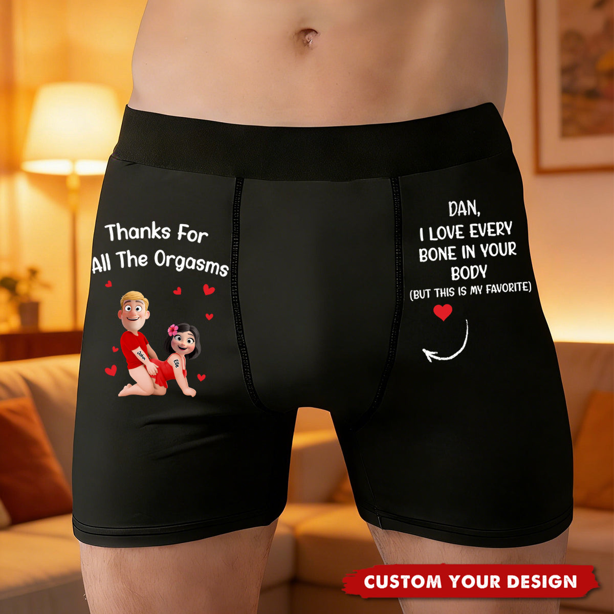 I Love Every Bone In Your Body But This Is My Favorite - Personalized Men's Boxer Briefs