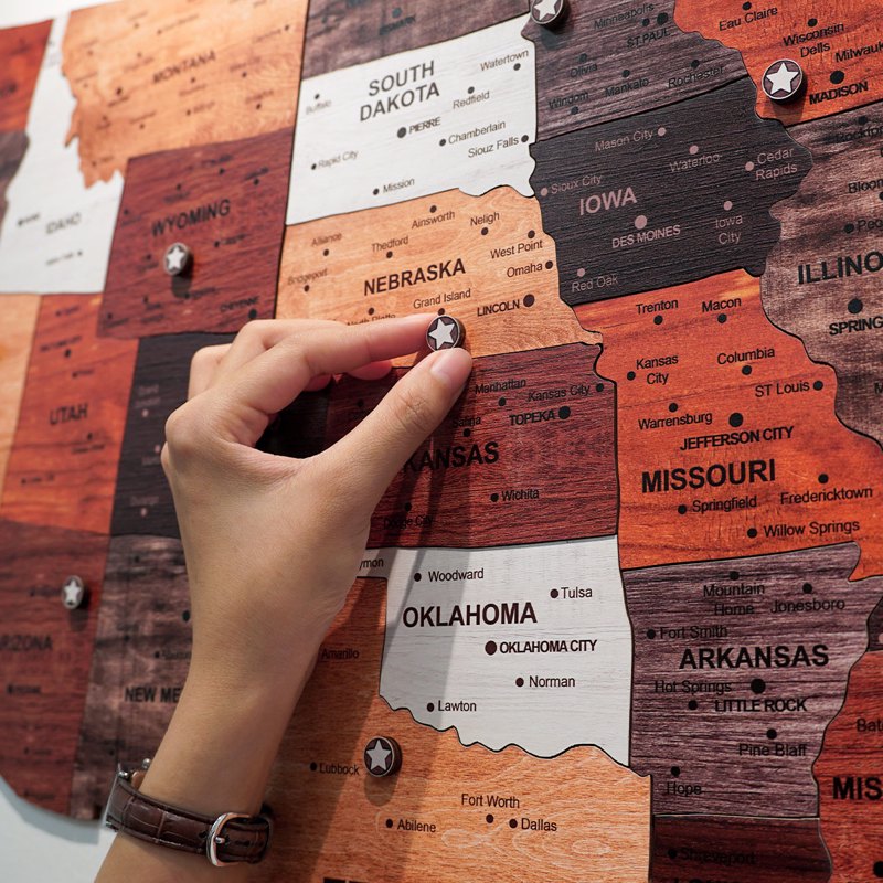 The United States Wooden Map Puzzle
