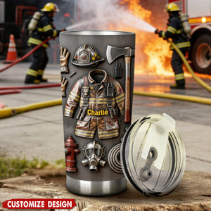 Proud Firefighter - Personalized Firefighter Tumbler