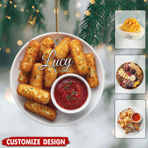 Personalized Delicious Food Christmas Ornament - Gift For Foodie