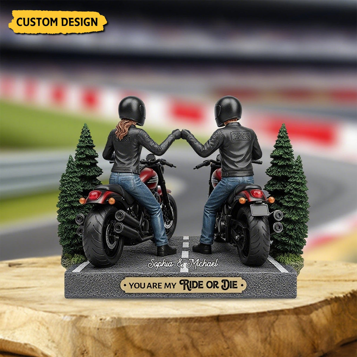 You Are My Ride Or Die - Personalized Biker Shaped Acrylic Plaque