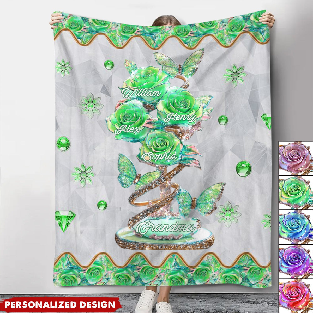 My Garden Gift For Mom,Grandma-Personalized Mother Blanket