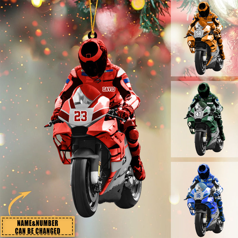 Custom Personalized Motorcycle Christmas Ornament, Gift For Motorcycle Lovers