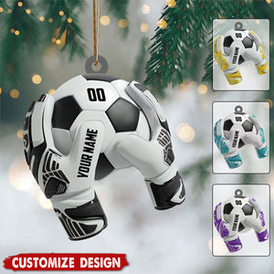 Personalized Soccer Goal Keeper Acrylic Ornament - Gift For Soccer Lovers