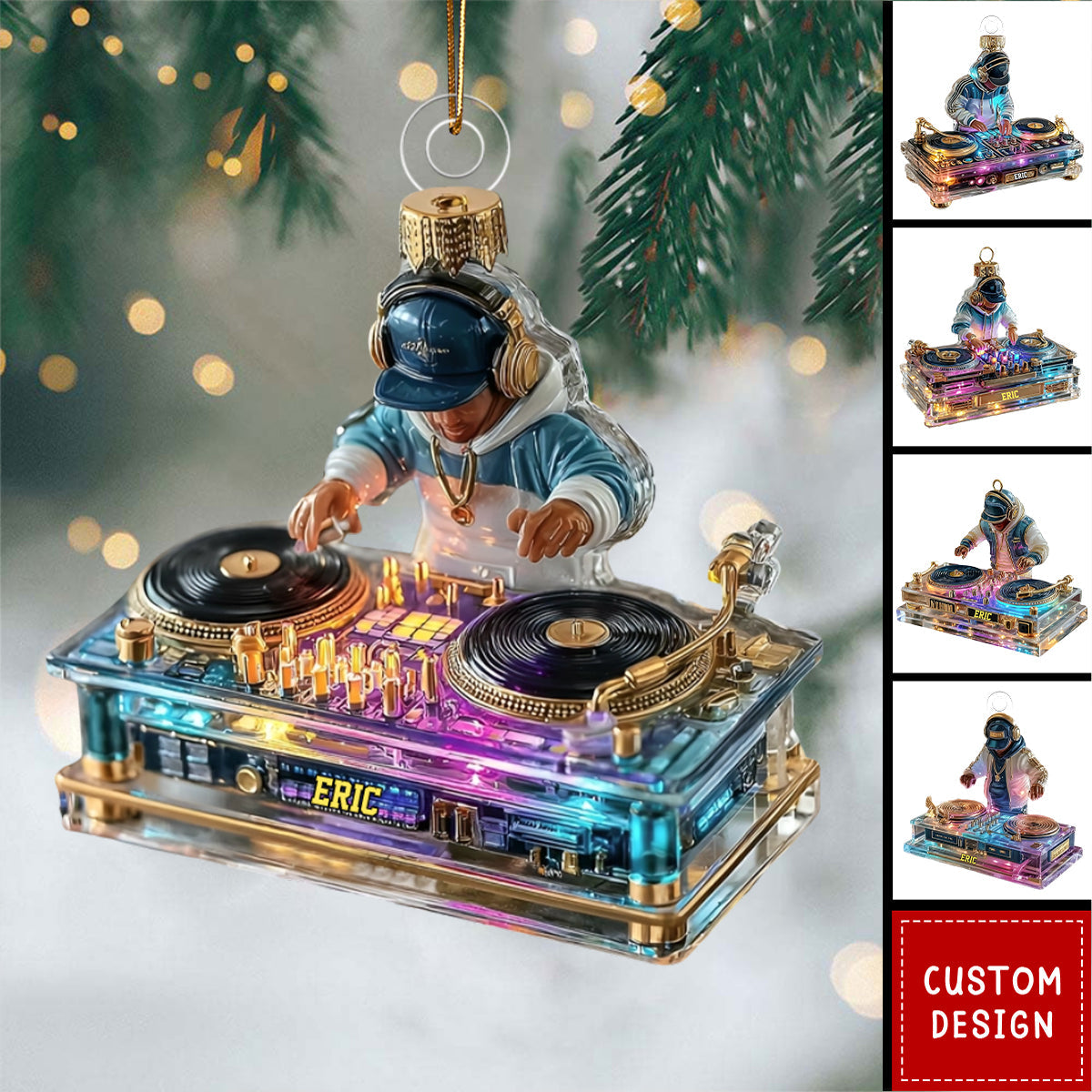 Personalized DJ Booth Design Ornament- Gift For DJ Lovers