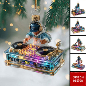 Personalized DJ Booth Design Ornament- Gift For DJ Lovers