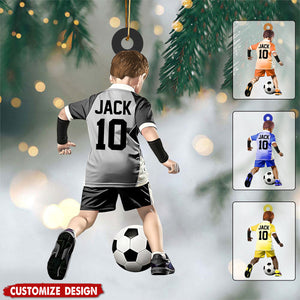 Personalized Soccer Christmas Ornament, Sport Christmas Ornament - Gift For Soccer Lover