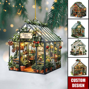 Personalized Greenhouse Christmas Ornament