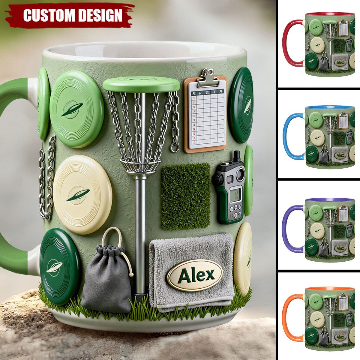 Love Disc Golf - Personalized Disc Golf Accent Mug & Coaster