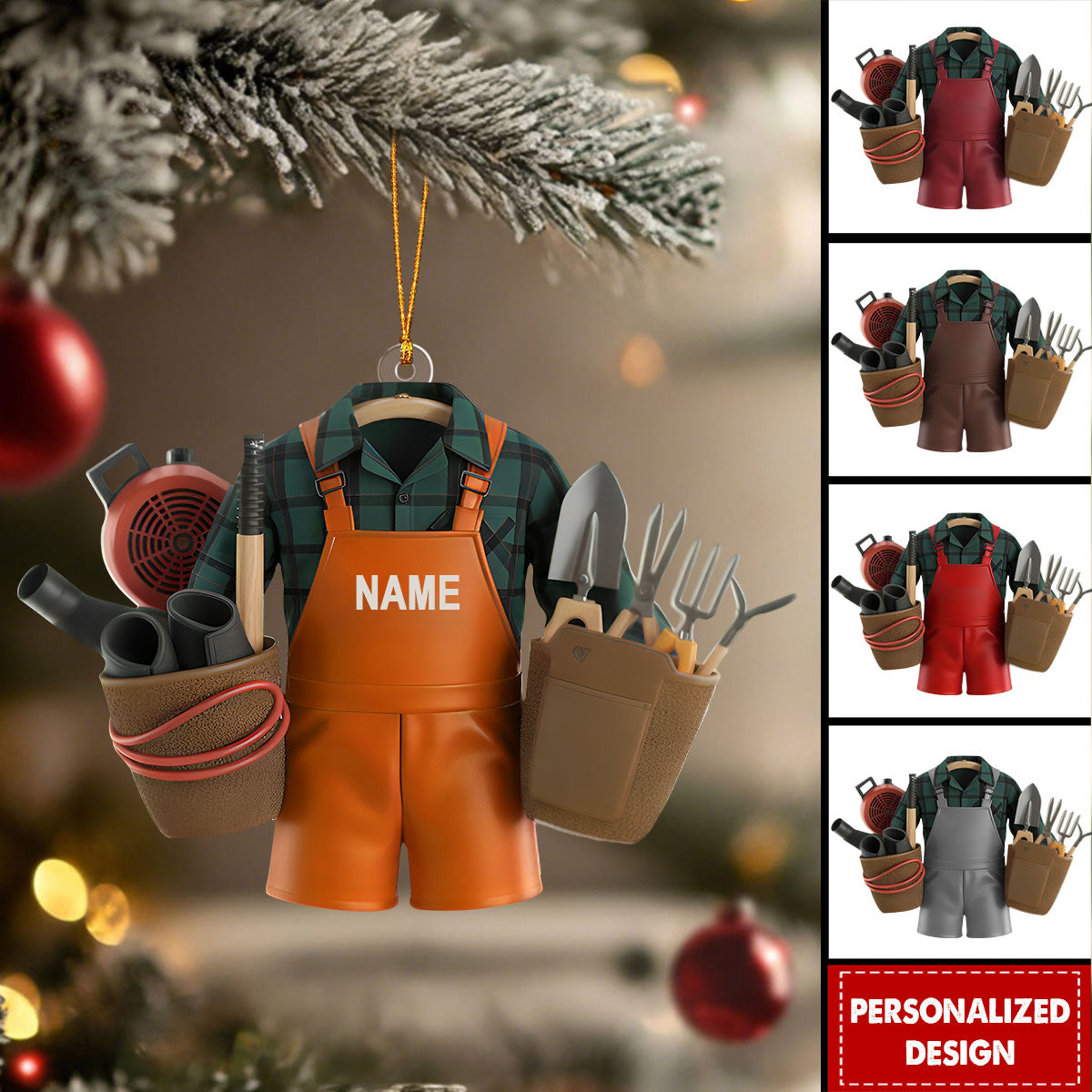 Personalized Garden Tools Christmas Ornament Gift for Garden Lovers