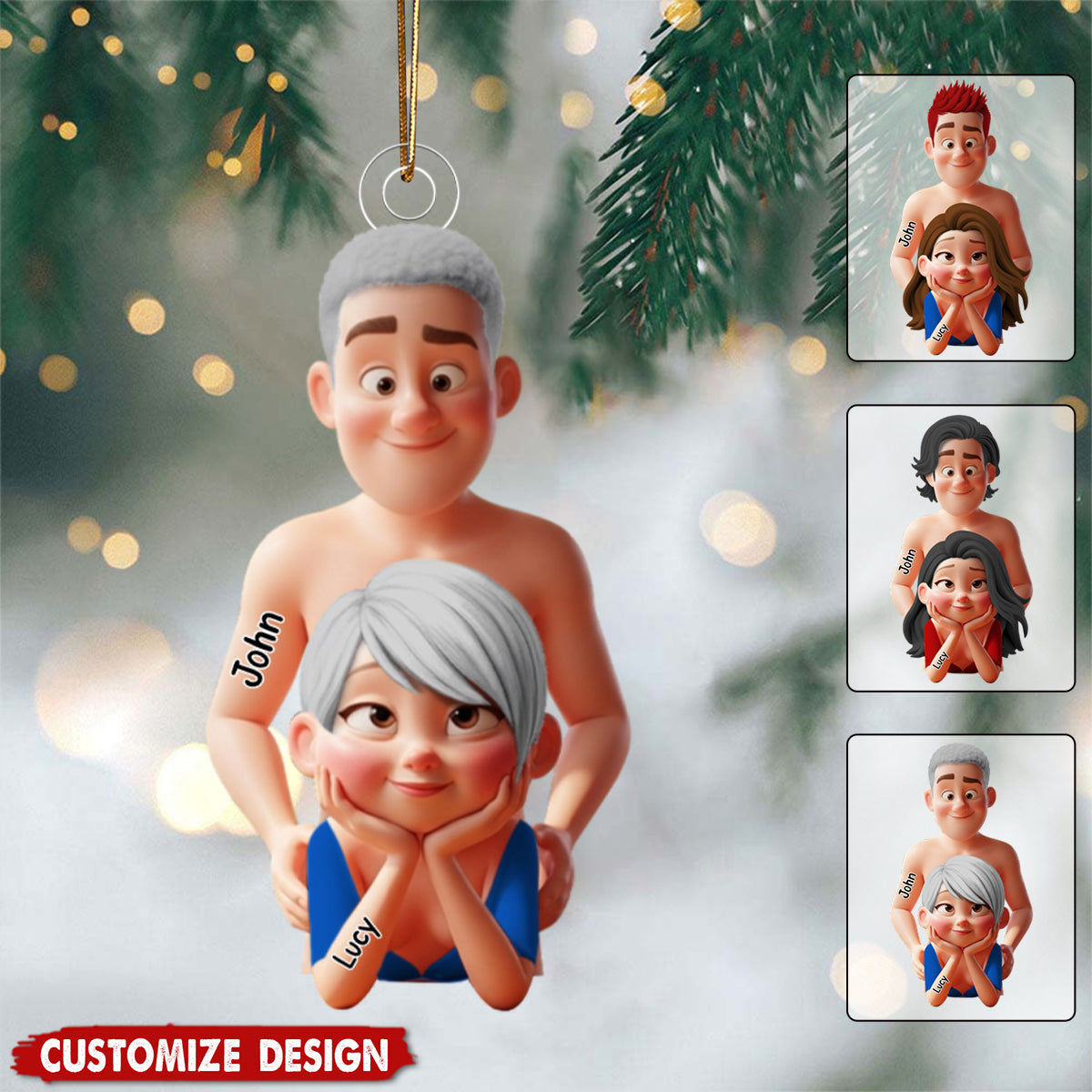 New Release - Couple Christmas Ornament - Personalized Gifts For Couple