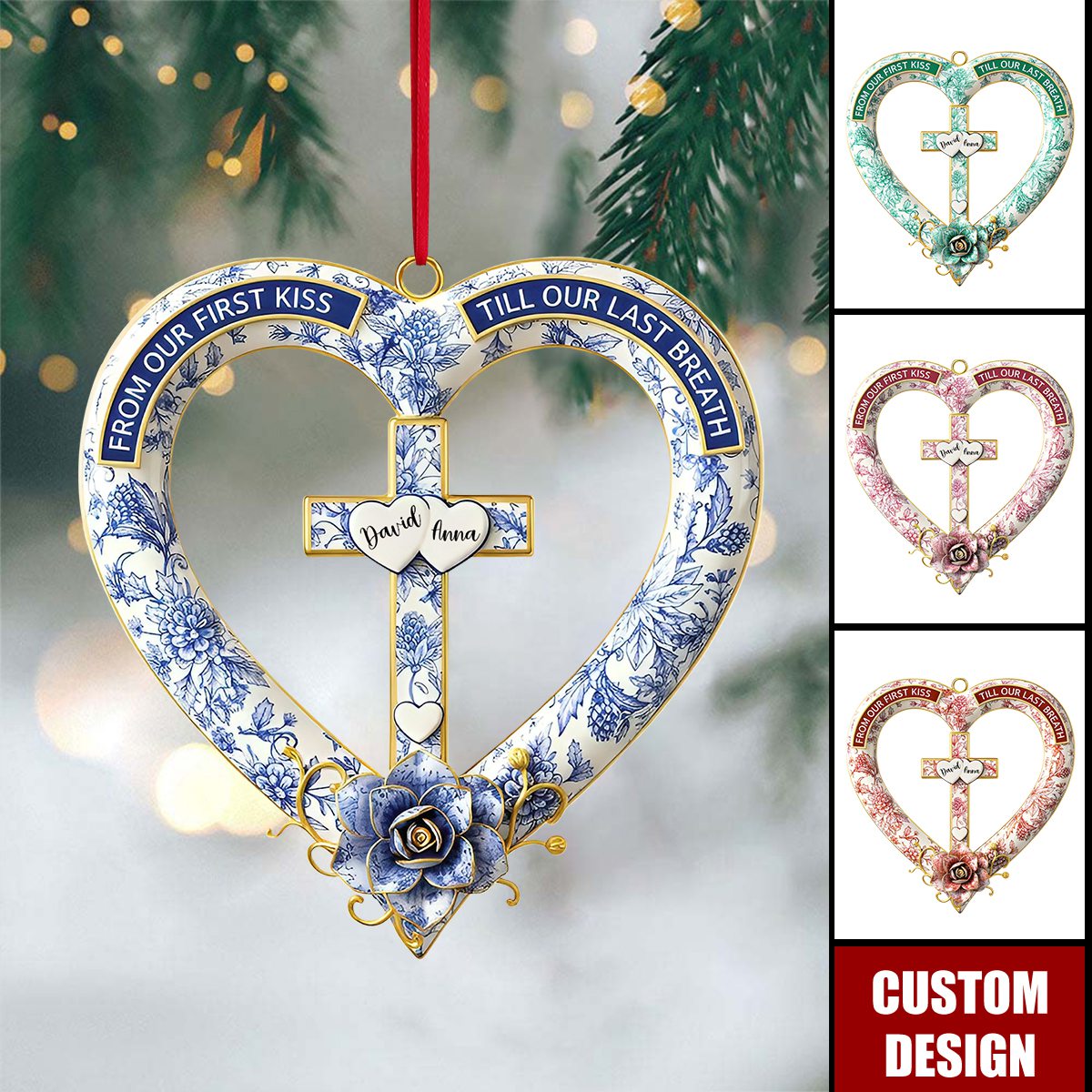 Personalized Couple Christmas Ornament