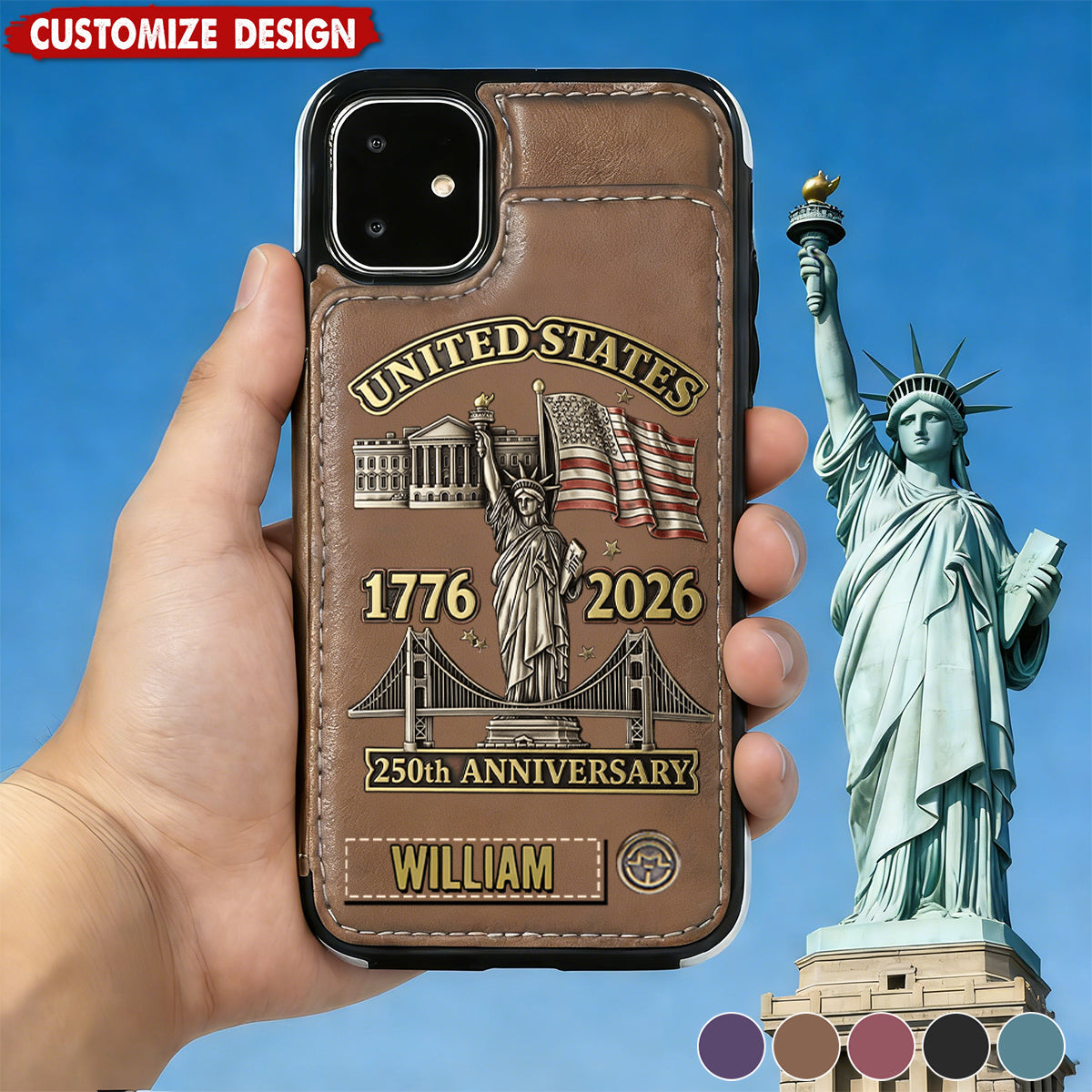 250th Anniversary - Personalized Wallet Phone Case
