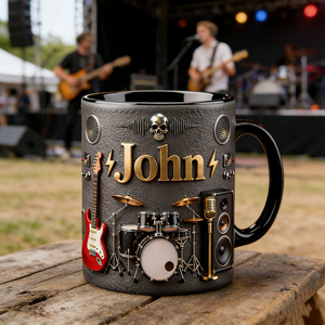 Personalized Rock Music Mug with Name
