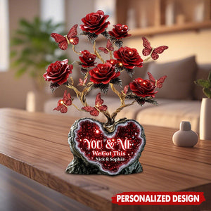 We Got This,Red Rose For Valentine Gift - Personalized Couple Acrylic Plaque