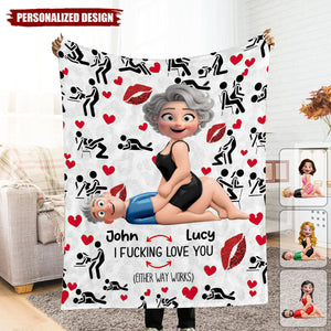 I Love You-Personalized Couple Blanket