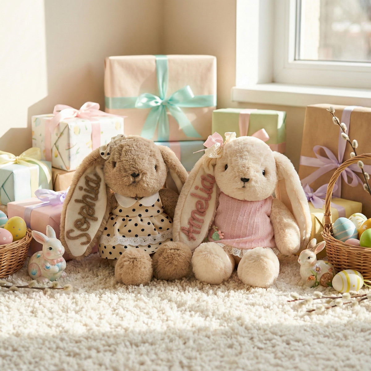 Personalized Bunny Plush - Gift For Girl,Baby,Granddaughter