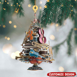 Personalized Musical Instrument Christmas Ornament - Gift For Music Lover