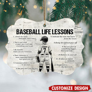 Personalized Baseball Kid Boy Ornament - Gift For Baseball Lovers