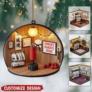 Personalized Martial Arts/Jiujitsu/Karate/Taekwondo Christmas Ornament