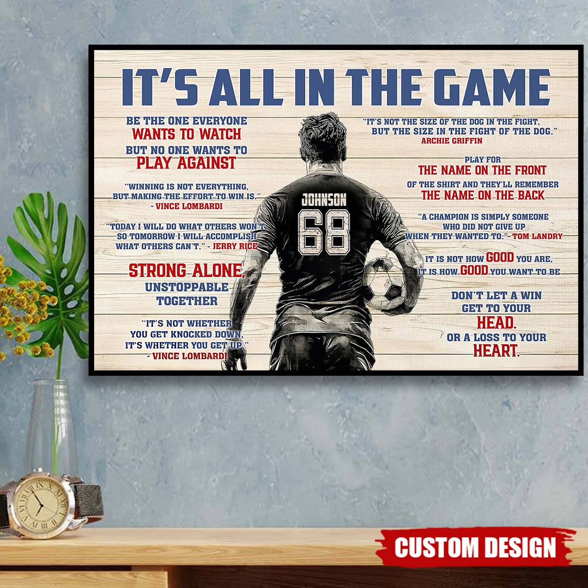 Personalized Soccer Man Poster - Gift For Soccer Lover