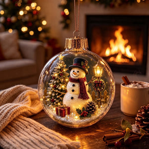 LiChristmas Globe Ornament, Santa Snowman Angel Reindeer Train