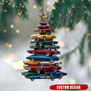 Personalized Car Stack Christmas Ornament - Gift For Car Lover