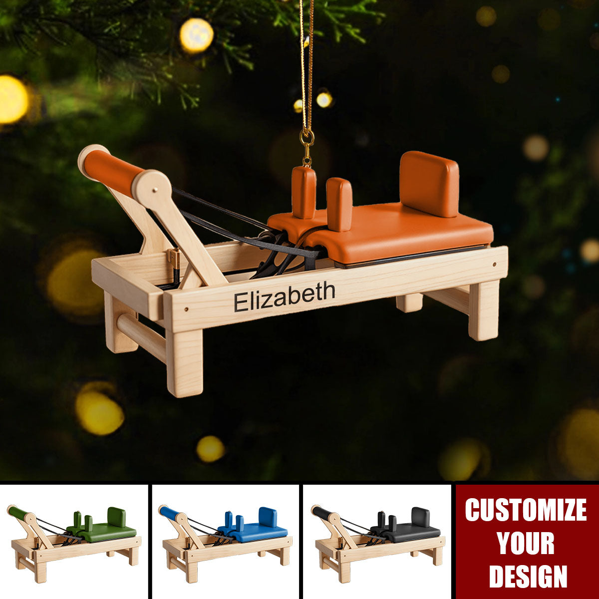 Pilates Art - Personalized Pilates Equipment Ornament