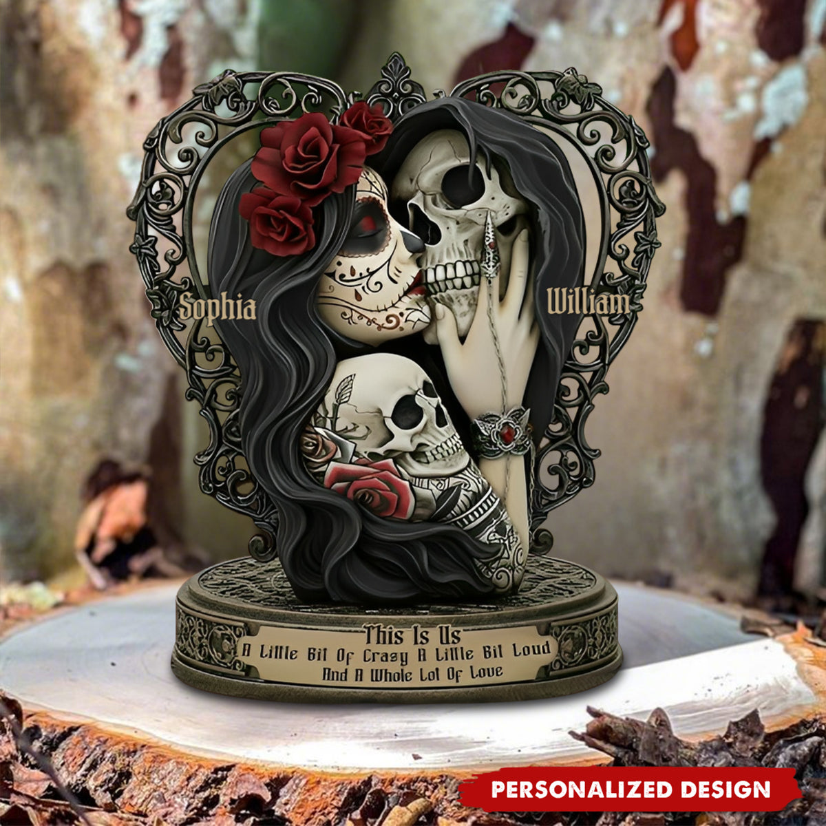 This Is Us-Personalized Skull Acrylic Plaque-Gift For Couple