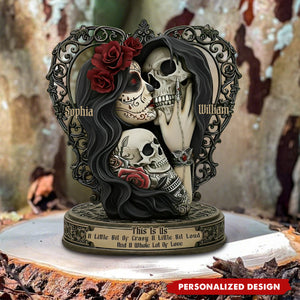This Is Us-Personalized Skull Acrylic Plaque-Gift For Couple