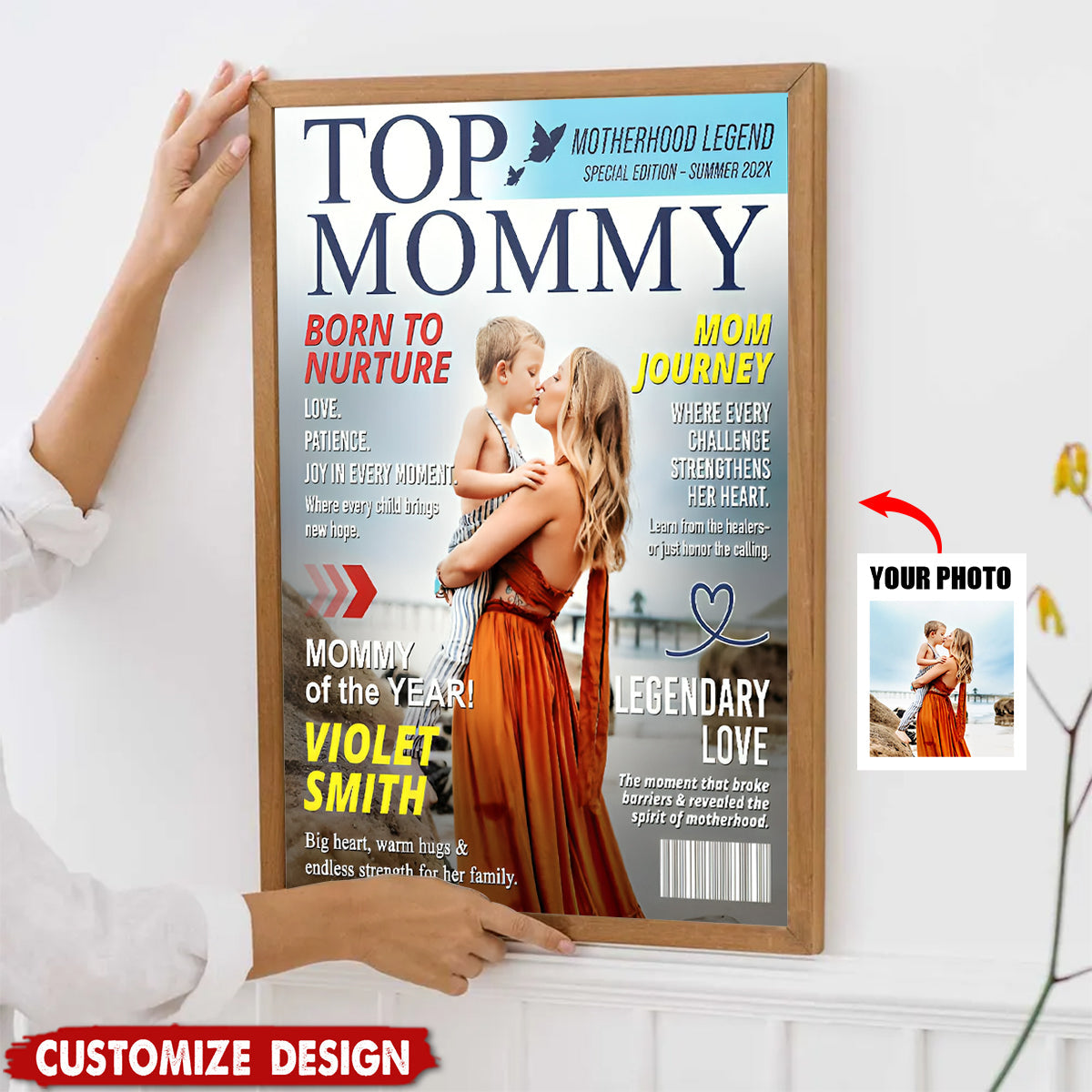 Personalized Top Mommy Magazine Cover Poster - Gift for Mom