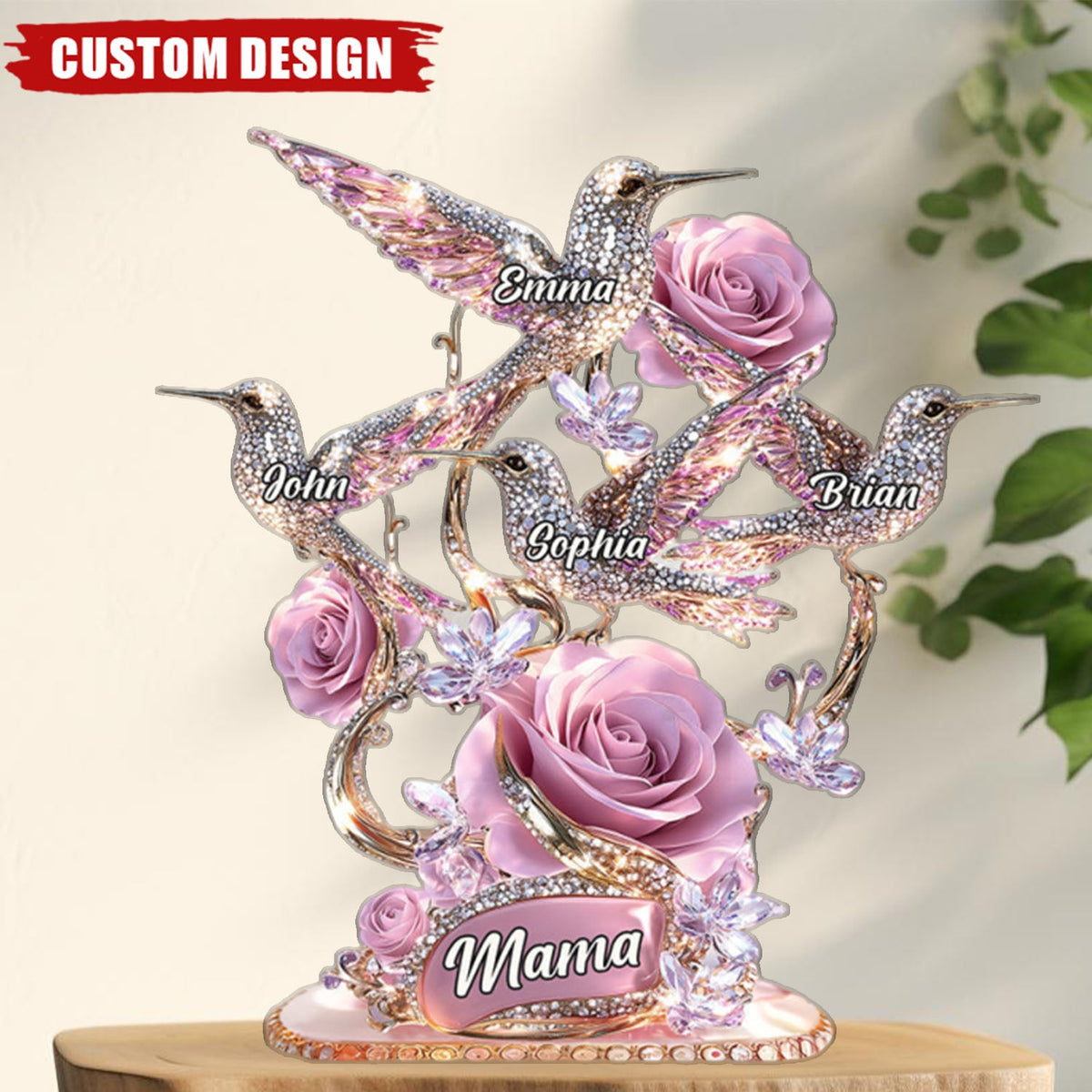 Mom We Love You - Personalized Acrylic Plaque - Mother's Day