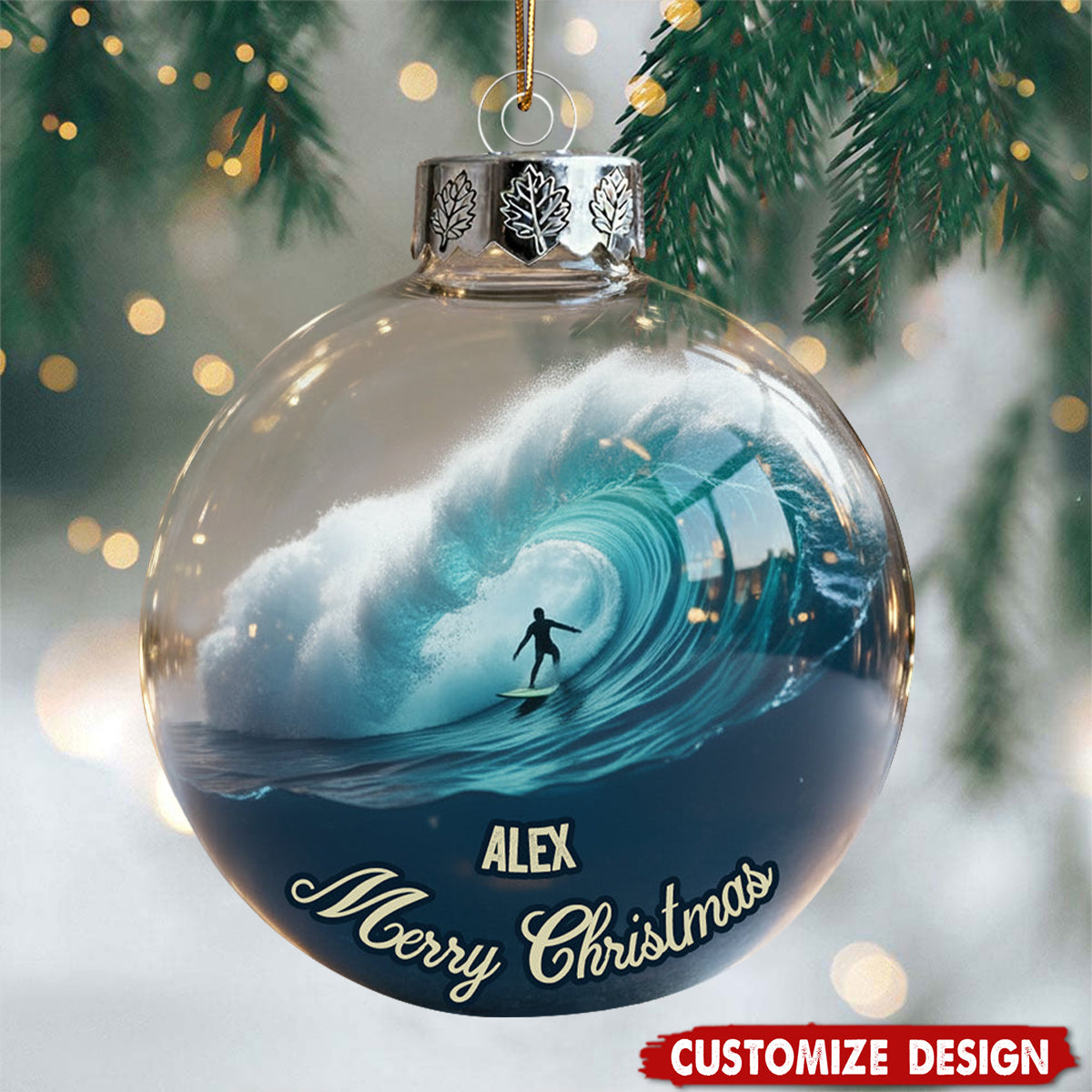 Surfing Life - Personalized Surfing Ornament