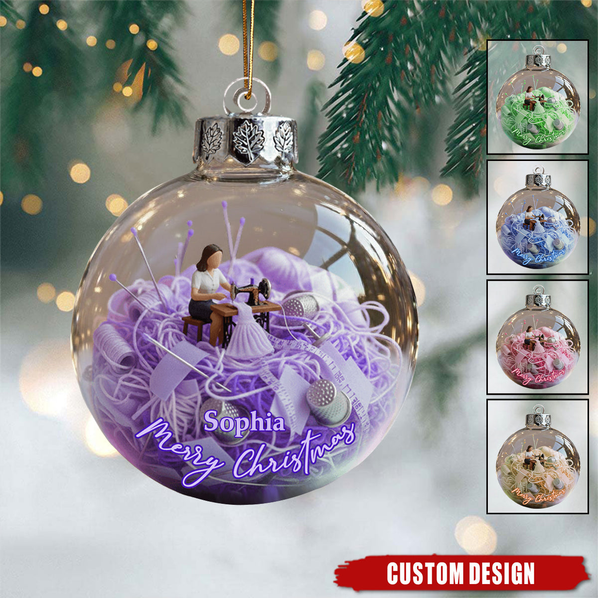 Love Sewing - Personalized Sewing Ornament