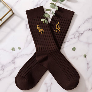 Funny Gifts For Husband Gifts For Men Custom Name Naughty Couple - Personalized Socks