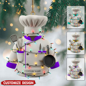 Personalized Chef Christmas Ornament - Gift for Foodies, Bakers & Culinary Artists