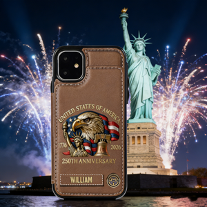 American 250Th Anniversary Personalized Wallet Phone Case