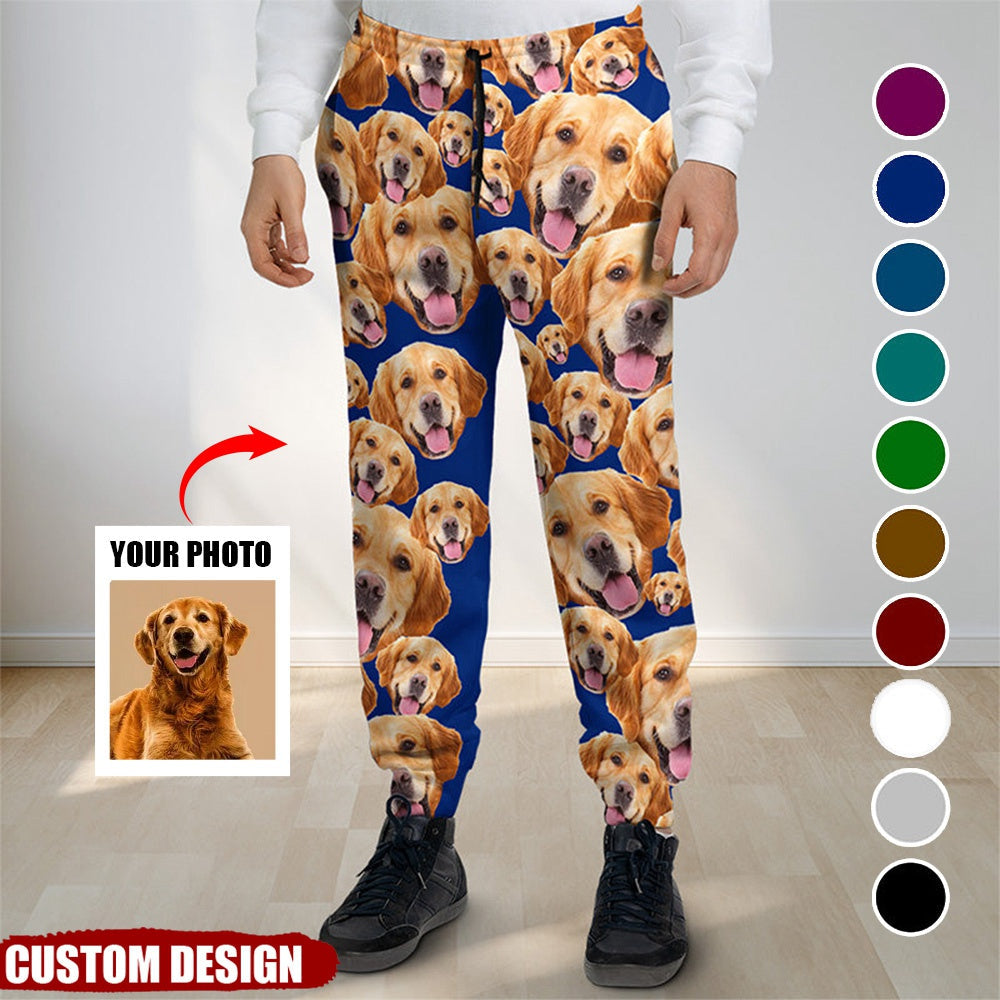 Custom Photo Puppies Are Forever - Dog & Cat Personalized Custom Unisex Sweatpants - Christmas Gift For Pet Owners, Pet Lovers