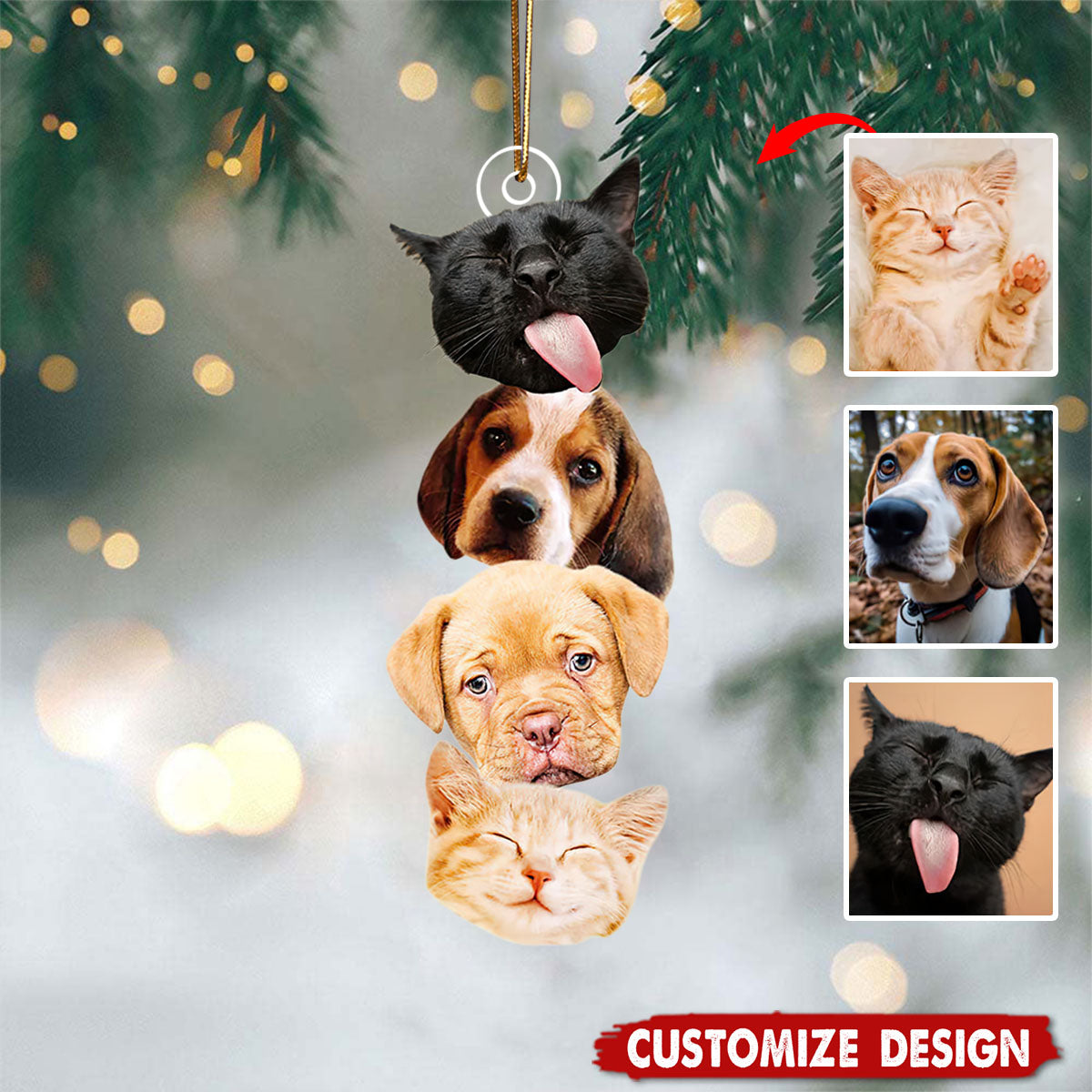 Merry Petmas - Personalized Dog Ornament